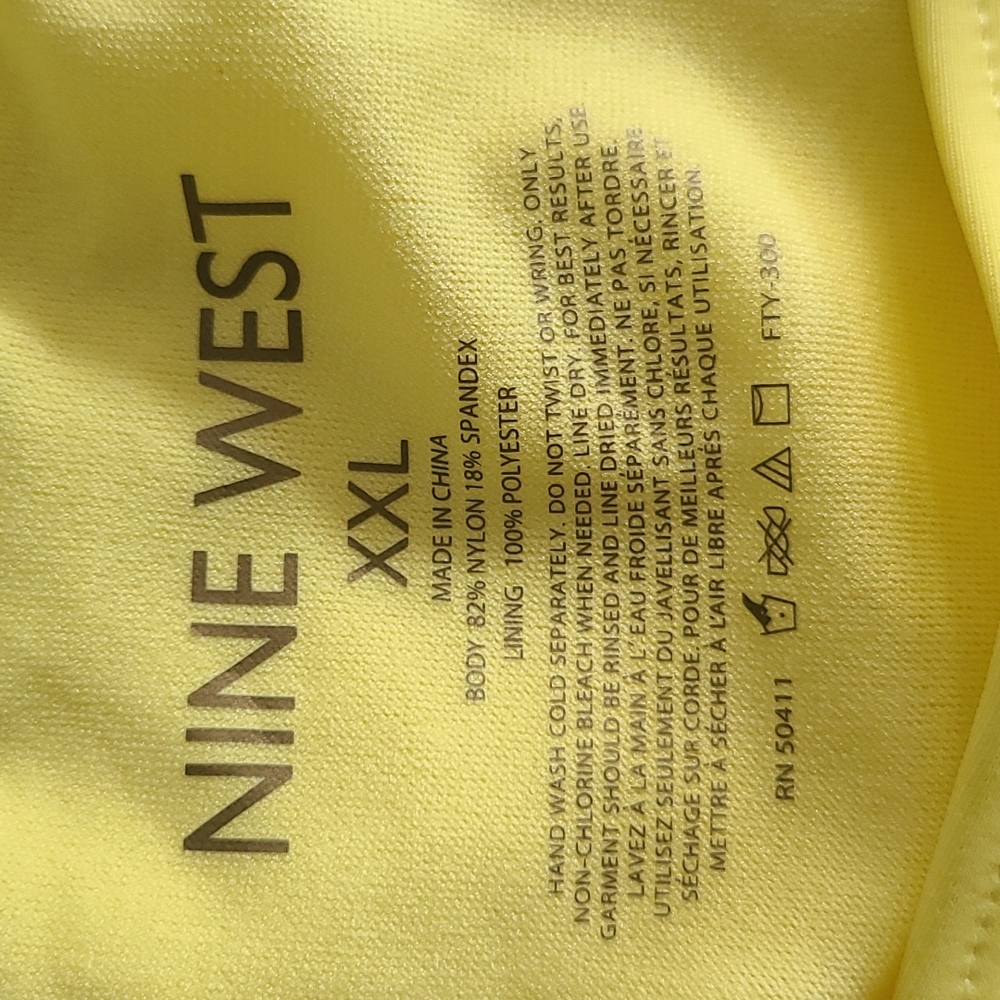 Nine West Swim Hipster. Size XXL. NWT Yellow - Picture 4 of 6